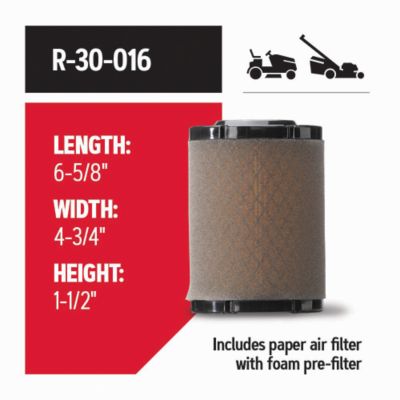 Image showing  Air Filter for Riding Mowers, Fits Premium OHV engine series 382cc and 439cc and MTD engine model 7T84JU, R-30-016