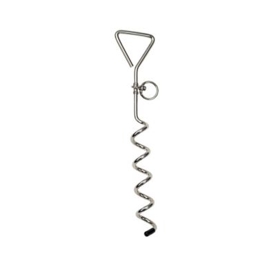 Retriever Spiral Dog Tie Out Stake for Hard Ground, 17 in., Up to 50 lb.
