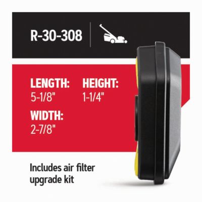 Image showing  Air Filter for Walk-Behind Mowers, Fits Briggs & Stratton Engines, R, 30-308