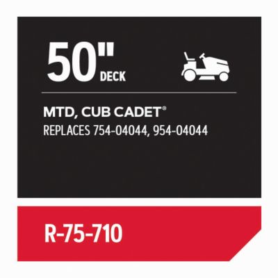 Image showing  Replacement Belt 1/2 in. x 134 in. for 50 in. Deck Riding Mowers, Fits MTD and Cub Cadet, R-75-710