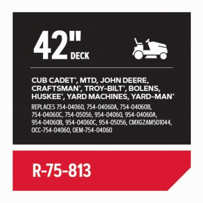 Image showing  Replacement Belt 1/2 in. x 96-5/8 in. for 42 in. Deck Riding Mowers, Fits Cub Cadet, MTD, John Deere and more, R-75-813