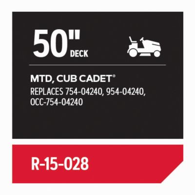 Image showing  Replacement Belt 1/2 in. x 162 in. for 50 in. Deck Riding Mowers, Fits MTD, Cub Cadet, R-15-028