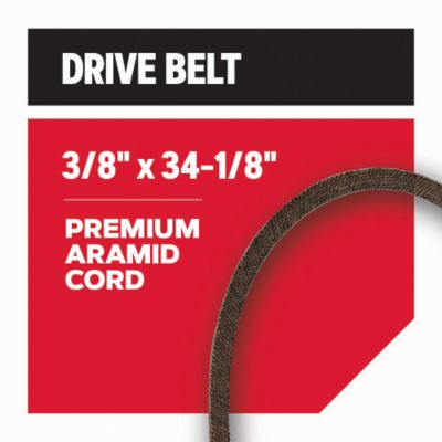 Image showing  Replacement Belt 3/8 in. x 34-1/8 in. for 21 in. Deck Walk-behind Mowers, Fits MTD and Cub Cadet, R-75-502