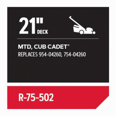 Image showing  Replacement Belt 3/8 in. x 34-1/8 in. for 21 in. Deck Walk-behind Mowers, Fits MTD and Cub Cadet, R-75-502
