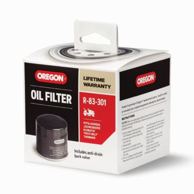Image showing  Oil Filter for Riding Mowers, Fits Honda GX60K1, John Deere, Kubota, Troy-Bilt and Yanmar, R, 83-301