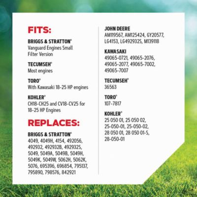 Image showing  Oil Filter for Riding Mowers, Fits Briggs & Stratton Vanguard, Tecumseh, and Toro with Kawasaki Engines, R-83-013