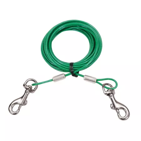 Tangle-Free Retriever Dog Tie-Out Cable 12 ft Up to 20 lb Capacity Tie Outs & Runs