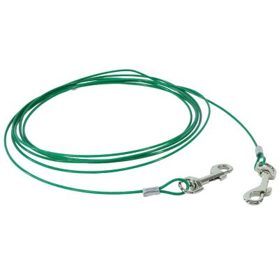 Image showing  Tangle-Free Dog Tie Out Cable, 12 ft. L, Up to 20 lb. Capacity