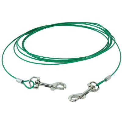 Image showing  Tangle-Free Dog Tie Out Cable, 12 ft. L, Up to 20 lb. Capacity