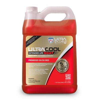 Ultra1Plus UltraCool Antifreeze + Coolant NOAT Premixed 50/50 Red, 1Gal