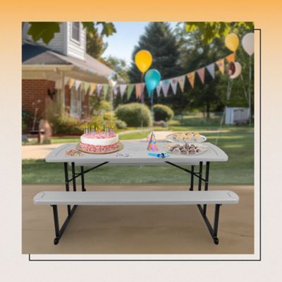 Image showing 6 th Hampden Furnishings Travis Collection Folding Picnic Table