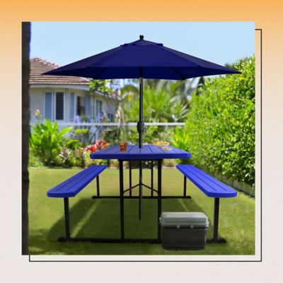 Image showing 7 th Hampden Furnishings Travis Collection Folding Picnic Table