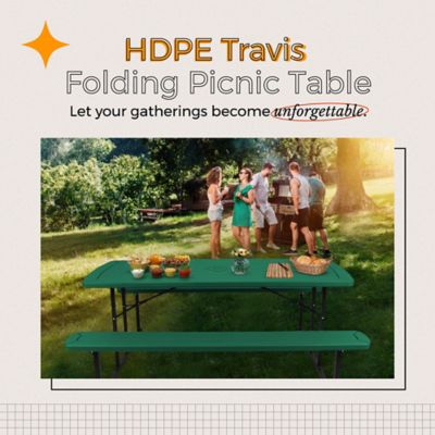 Image showing  Travis Collection Folding Picnic Table