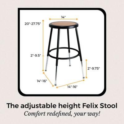 Image showing  Felix Collection Height Adjustable Steel Stool