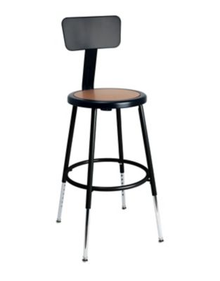 Hampden Furnishings Felix Collection Height Adjustable Steel Stool with Backrest