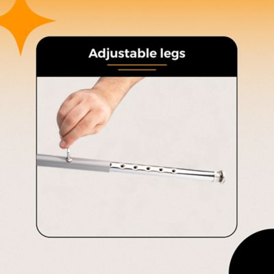 Image showing 8 th Hampden Furnishings Felix Collection Height Adjustable Steel Stool with Backrest