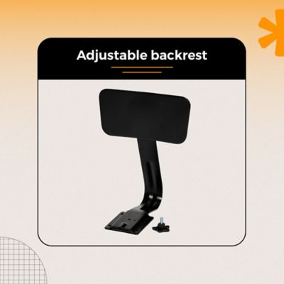 Image showing 5 th Hampden Furnishings Felix Collection Height Adjustable Steel Stool with Backrest