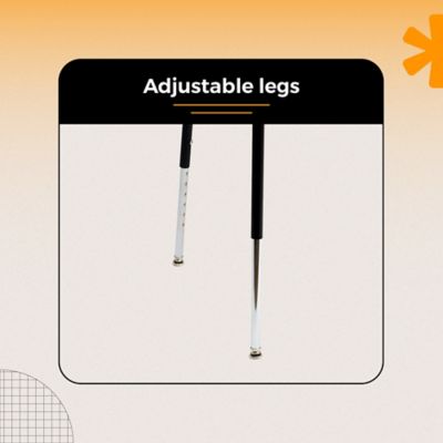 Image showing 7 th Hampden Furnishings Felix Collection Height Adjustable Steel Stool with Backrest