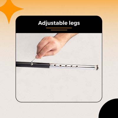 Image showing 8 th Hampden Furnishings Felix Collection Height Adjustable Steel Stool with Backrest