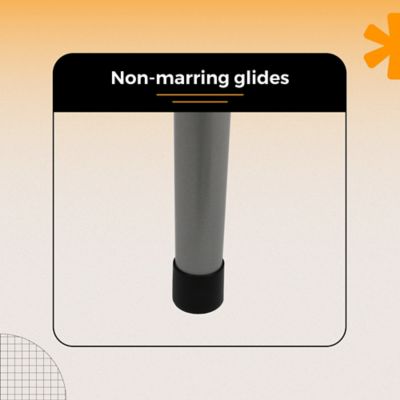 Image showing 6 th Hampden Furnishings Felix Collection Steel Stool with Backrest