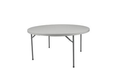 Hampden Furnishings Frank Collection Premium Seating Round Plastic Fold in Half Table, 60 in.