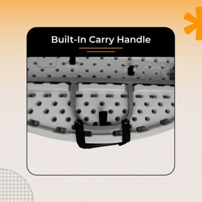 Image showing  Frank Collection Premium Seating Round Plastic Fold in Half Table, 60 in.