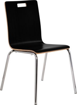 National Public Seating Bushwick Bentwood Chair, Black