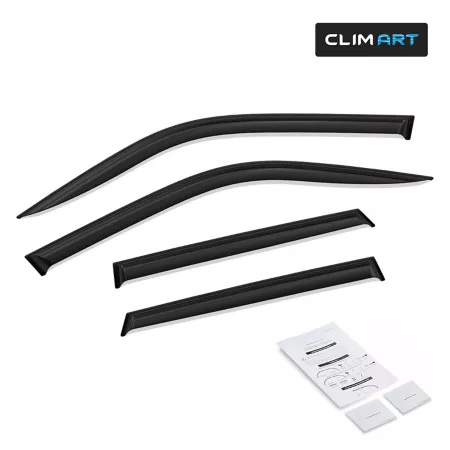 CLIM ART Extra Durable Adhesive Tape Window Deflectors Dark Smoke 4pcs 421293 Window Deflectors