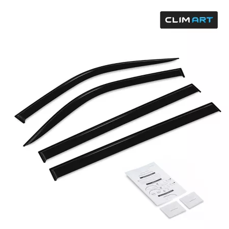 CLIM ART Extra Durable Adhesive Tape Window Deflectors Dark Smoke 4pcs 422297 Window Deflectors