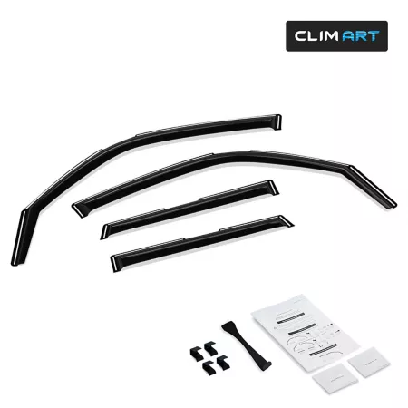 CLIM ART Extra Durable In-Channel Window Deflectors Dark Smoke 4pcs 621293 Window Deflectors