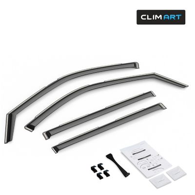 CLIM ART In-Channel Window Deflectors Extra Durable Dark Smoke 4pcs. 623277