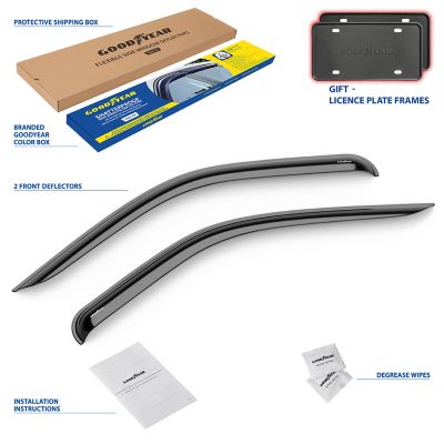 Goodyear Tape-On Window Deflectors Shatterproof Smoke 4pcs. GY008711