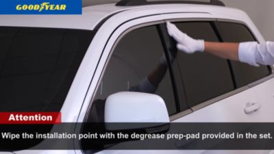 Image showing  Tape-On Window Deflectors Shatterproof Smoke, 4 pc. GY008711