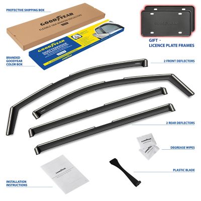 Goodyear In-Channel Window Deflectors Shatterproof Smoke 4pcs. GY007912