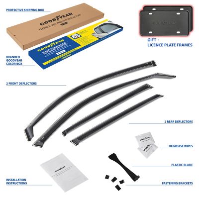 Goodyear In-Channel Window Deflectors Shatterproof Smoke 4pcs. GY007978