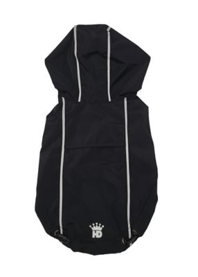 Hip Doggie Reversible Plaid Dog Raincoat with Hood