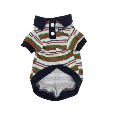 Max's Closet Striped Polo Shirt for Dogs