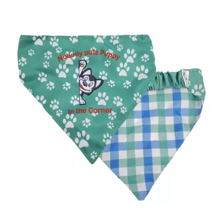 Hip Doggie Nobody Puts the Puppy in the Corner - Reversible Dog Bandana Dog Bandanas Ties & Accessories