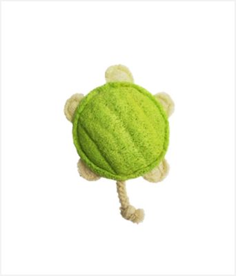 Hip Doggie Loofah Turtle Dental Dog Toy - Small