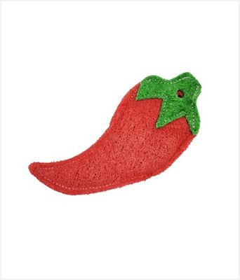 Hip Doggie Loofah Chili Pepper Dental Dog Toy