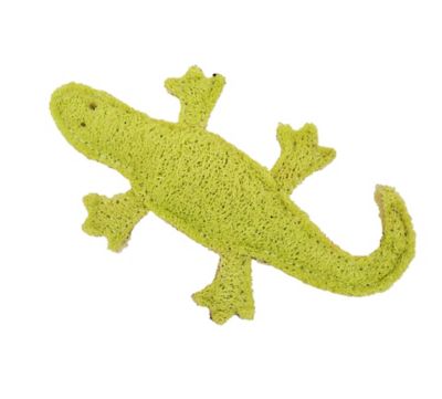 Hip Doggie Loofah Gecko Dental Dog Toy