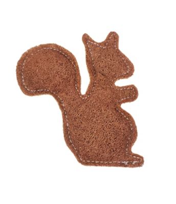 Hip Doggie Loofah Squirrel Dental Dog Toy