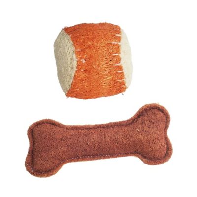 Hip Doggie Loofah Playtime Dental Dog Toy Set - Small