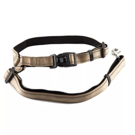 Hip Doggie Seat Belt Leash for Dogs Tan Pet Car Seat Harnesses & Seat Belts