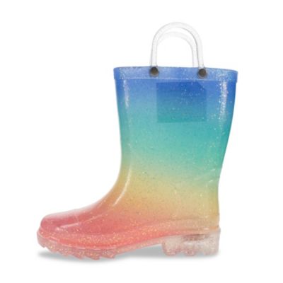 Image showing 6 th Western Chief Sparkle Metallic Lighted PVC Rain Boot