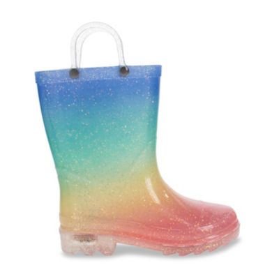 Image showing  Sparkle Metallic Lighted PVC Rain Boot