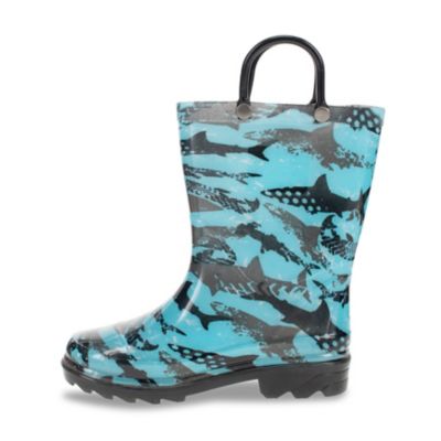 Image showing 6 th Western Chief Grunge Shark Lighted Rain Boot