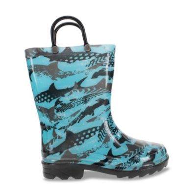Image showing  Grunge Shark Lighted Rain Boot