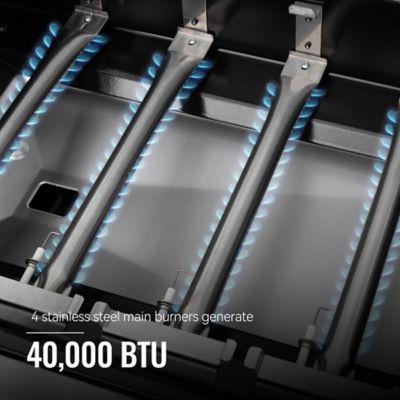 Image showing 5 th Royal Gourmet 5-Burner Propane Gas Grill, Silver, With Sear and Side Burner