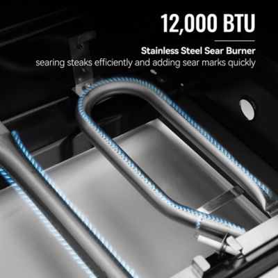 Image showing 8 th Royal Gourmet 5-Burner Propane Gas Grill, Silver, With Sear and Side Burner